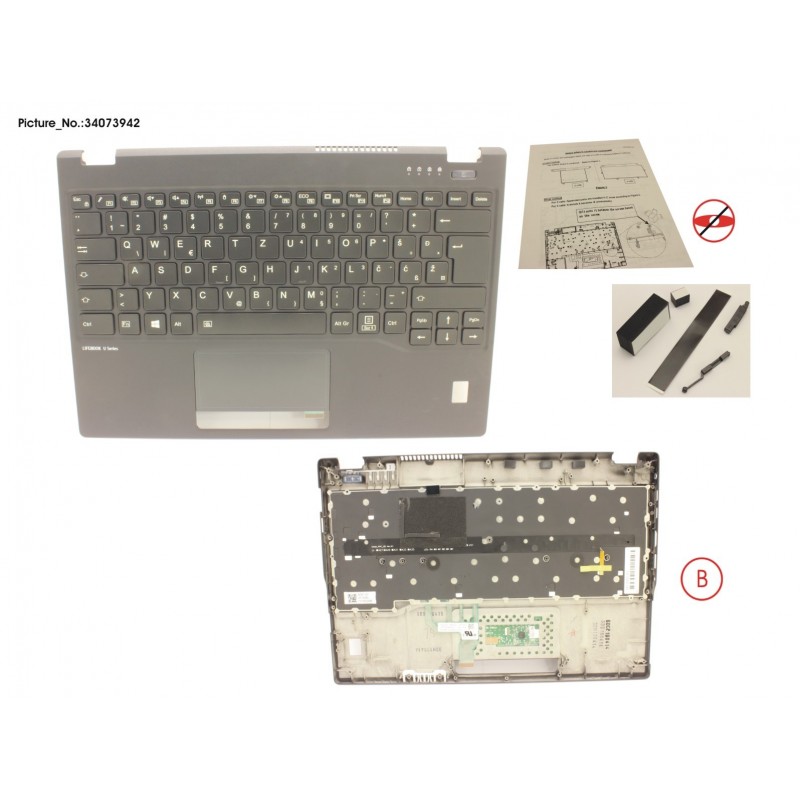 34073942 - UPPER ASSY INCL. KEYB E EUROPE W/FP(TBT)