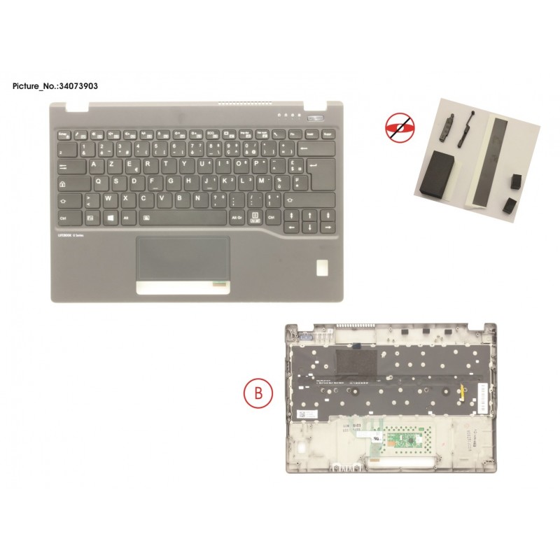 34073903 - UPPER ASSY INCL. KEYB FRANCE W/FP(TBT)