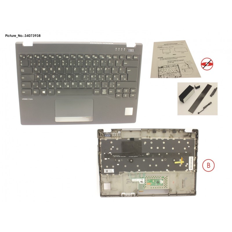 34073938 - UPPER ASSY INCL. KEYB HUNGARY FOR PV