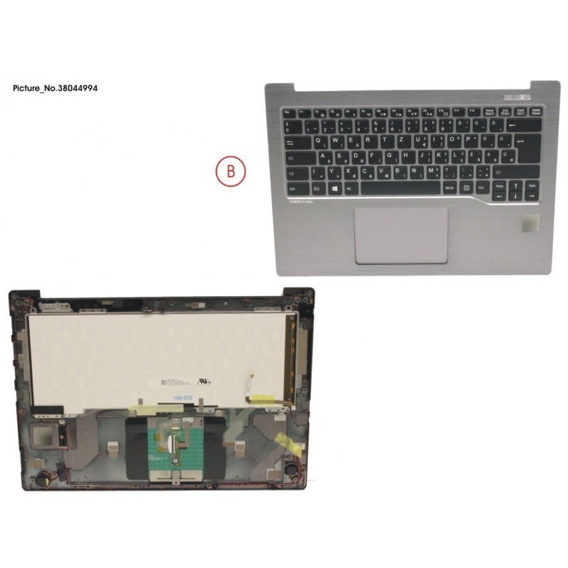 38044994 - UPPER ASSY SILV INCL. KEYBOARD HUNGARY