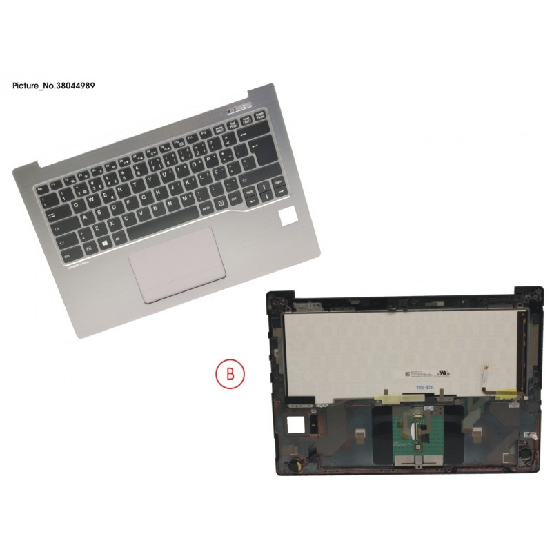 38044989 - UPPER ASSY SILV INCL. KEYBOARD PORTUGAL