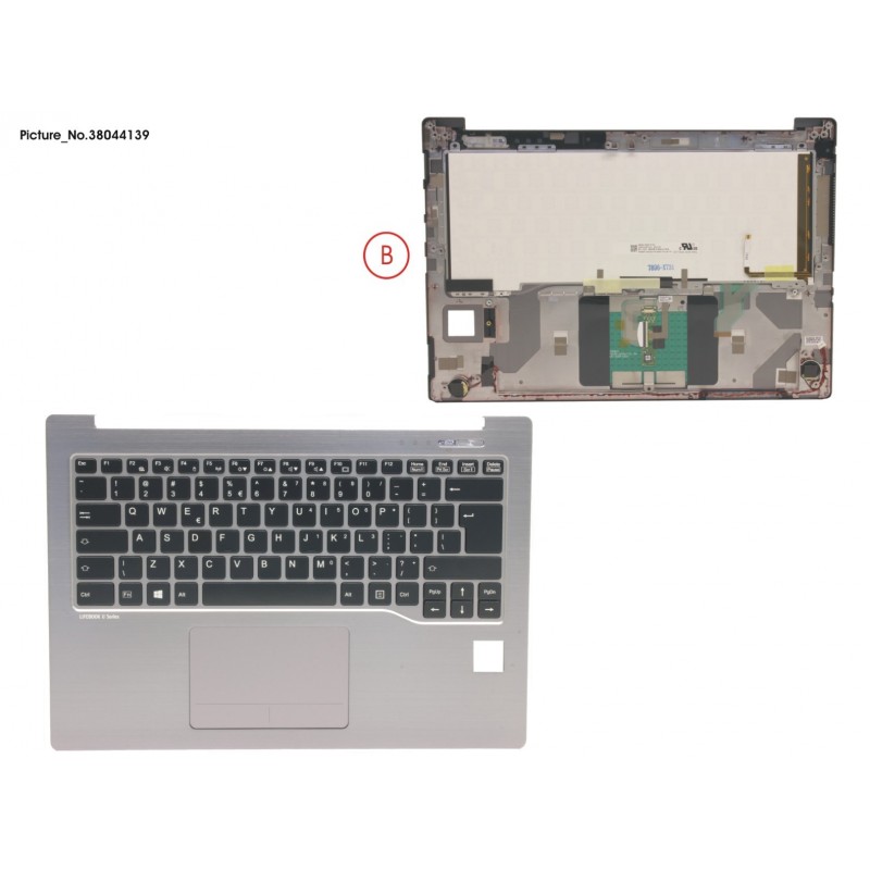 38044139 - UPPER ASSY SILV INCL. KEYBOARD US