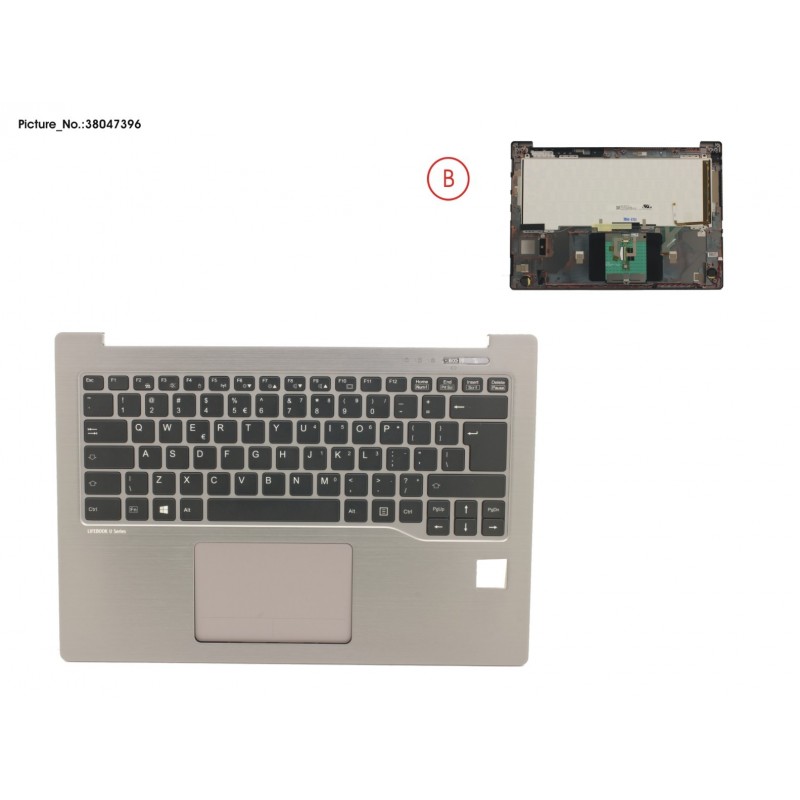 38047396 - UPPER ASSY SILV INCL. KEYBOARD US