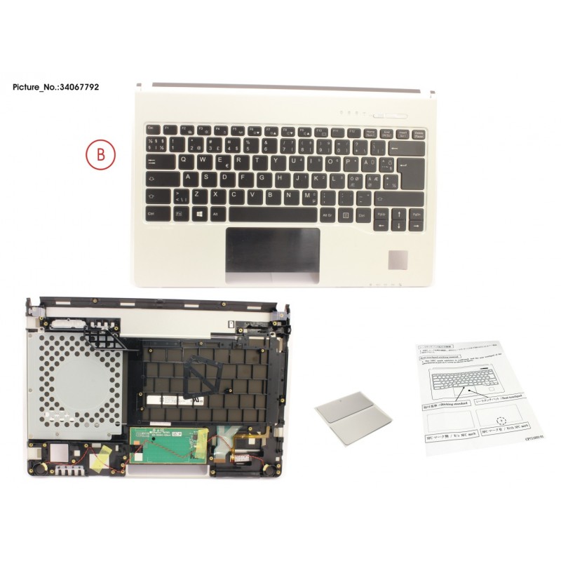 34067792 - UPPER ASSY INCL. KEYBOARD NORDIC