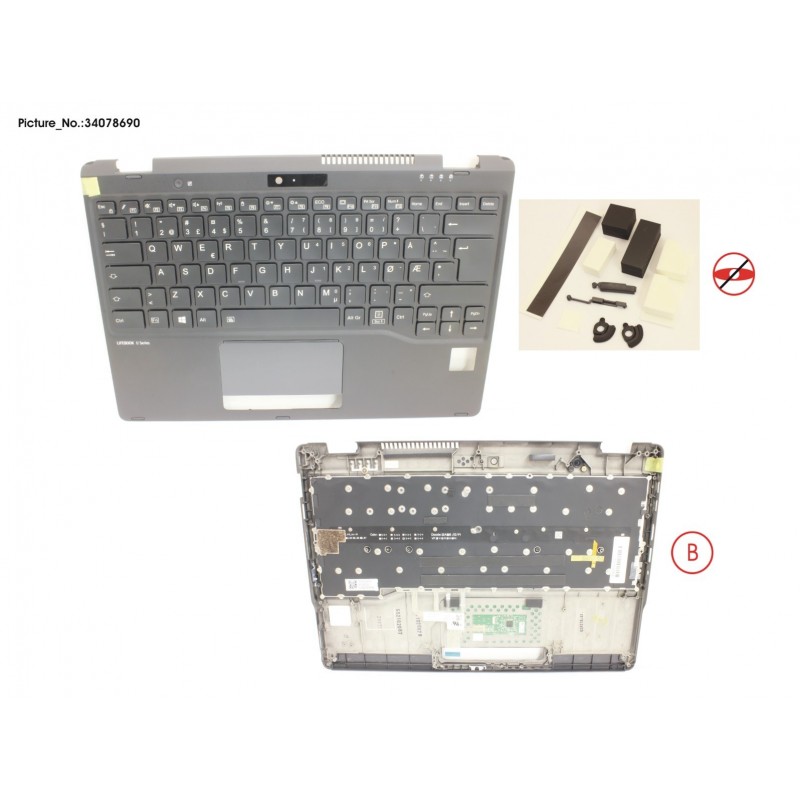 34078690 - UPPER ASSY INCL. KEYB NORWAY FOR PV