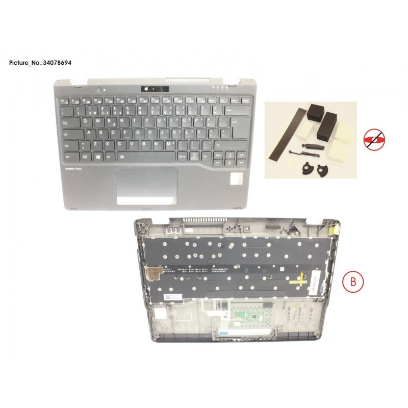 34078694 - UPPER ASSY INCL. KEYB PORTUGAL FOR PV