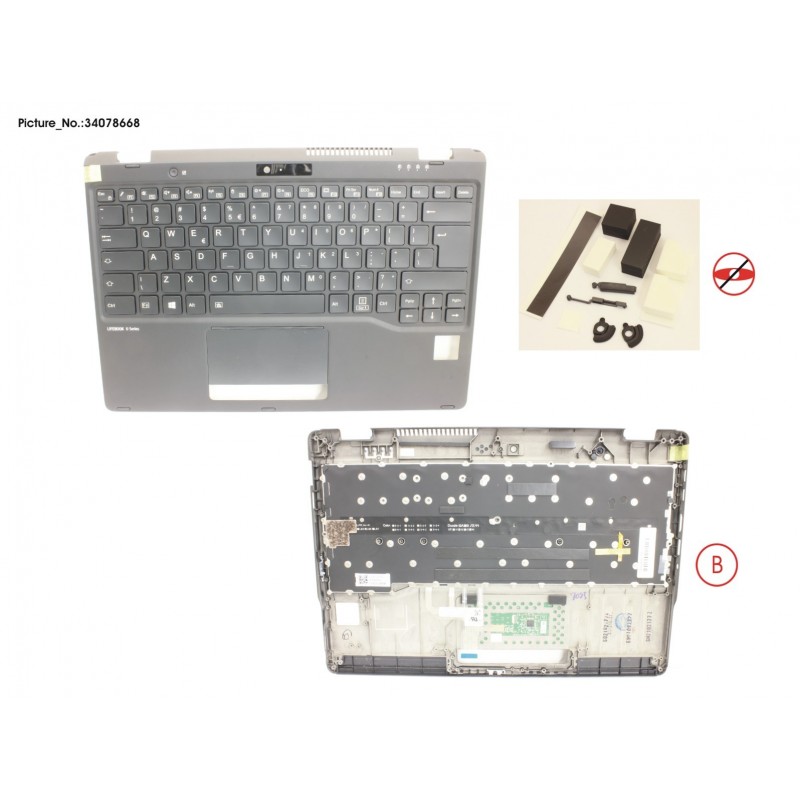 34078668 - UPPER ASSY INCL. KEYB UK/US FOR PV