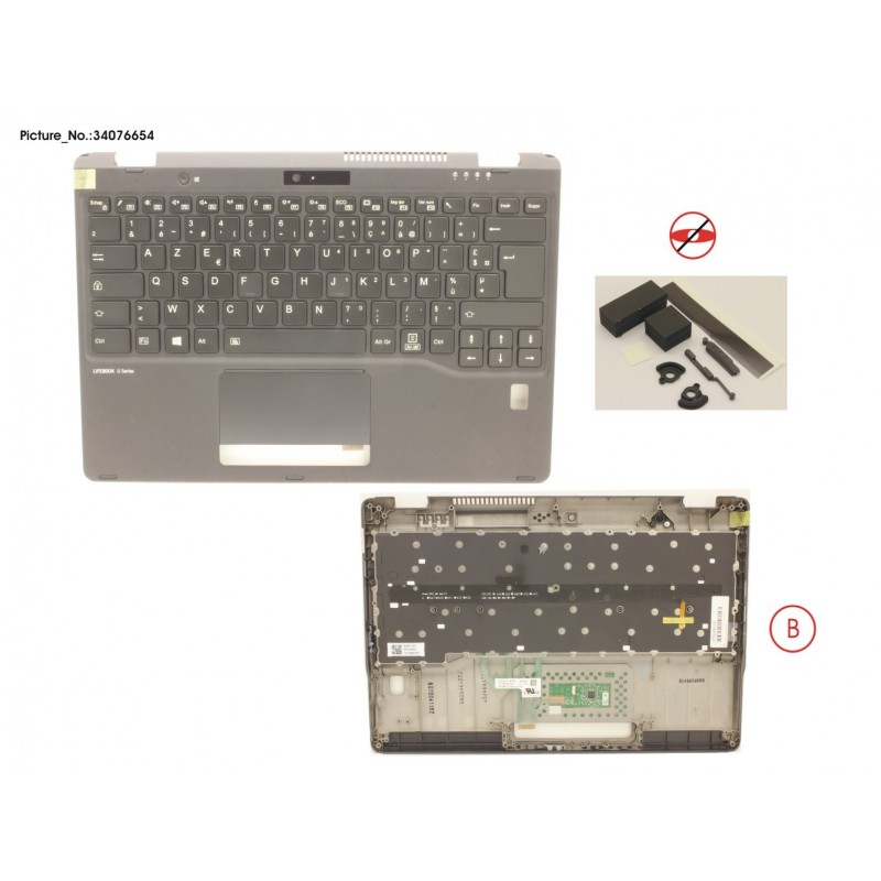 34076654 - UPPER ASSY INCL. KEYB FRANCE W/FP