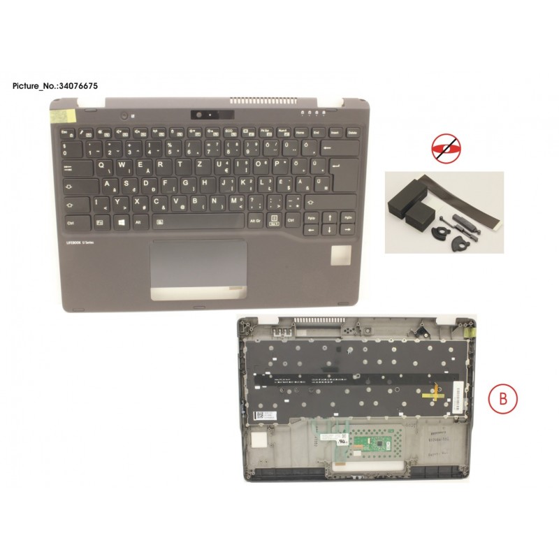 34076675 - UPPER ASSY INCL. KEYB HUNGARY FOR PV