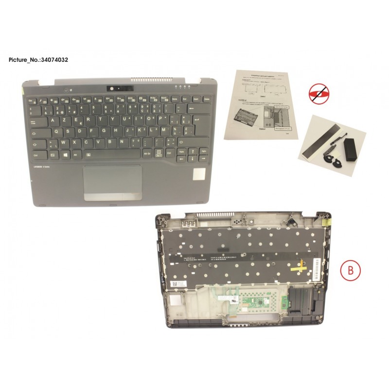 34074032 - UPPER ASSY INCL. KEYB BELGIUM FOR PV