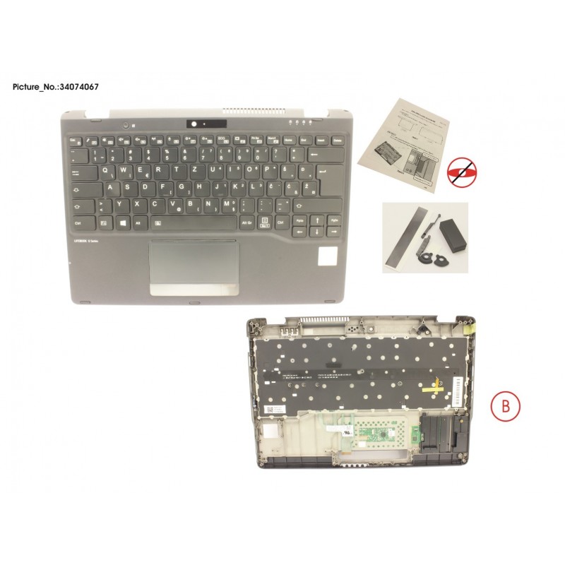 34074067 - UPPER ASSY INCL. KEYB E EUROPE FOR PV