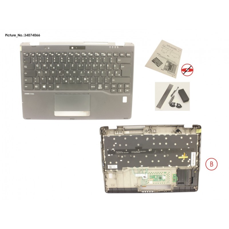 34074066 - UPPER ASSY INCL. KEYB E EUROPE W/FP(TBT)