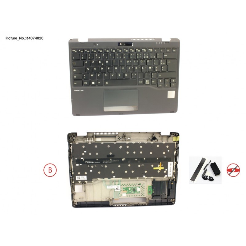 34074020 - UPPER ASSY INCL. KEYB FRANCE FOR PV