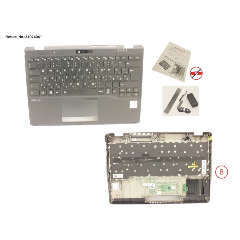 34074061 - UPPER ASSY INCL. KEYB HUNGARY FOR PV