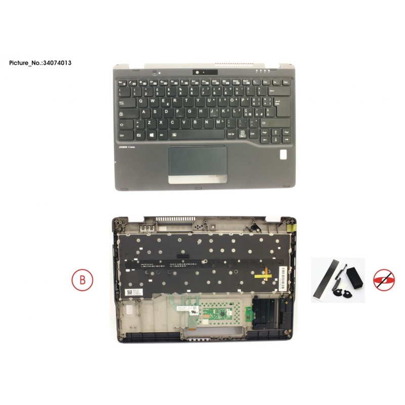 34074013 - UPPER ASSY INCL. KEYB ITALIAN W/FP(TBT)