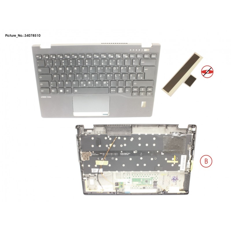 34078510 - UPPER ASSY INCL. KB E EUROPE W/FP(TBT)4G