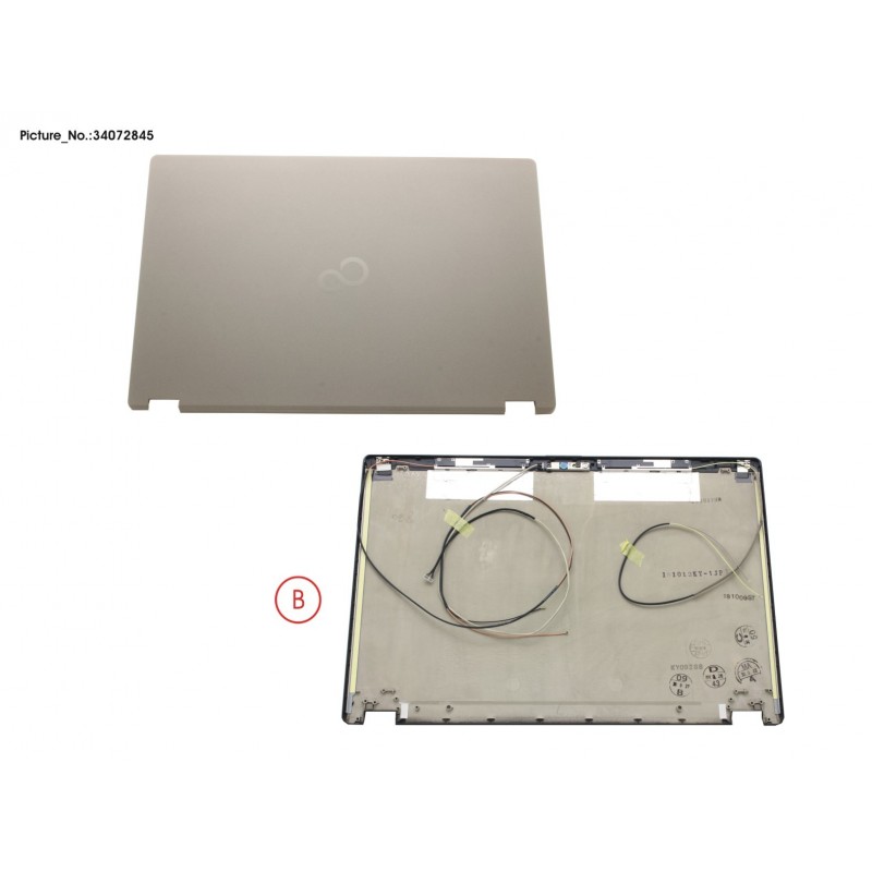 34072845 - LCD BACK COVER ASSY(W/ CAM,MIC FOR WWAN)