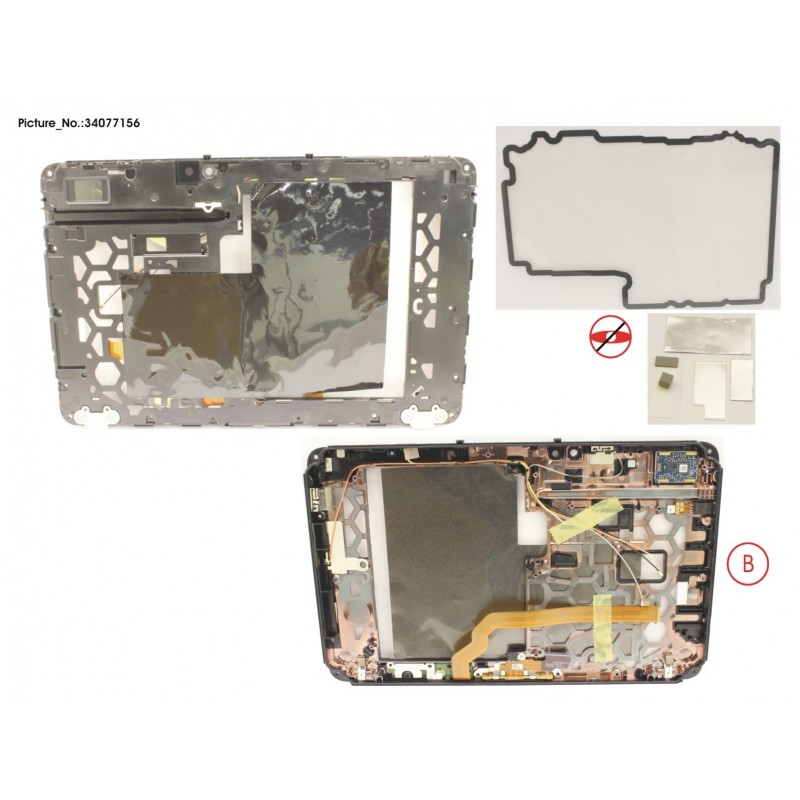 34077156 - LCD MIDDLE COVER W/ FP (WWAN)