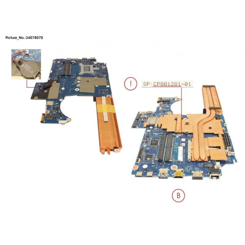 34078070 - MAINBOARD ASSY E-10855M Z1 T2000