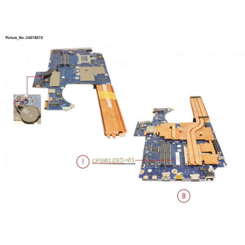 34078072 - MAINBOARD ASSY I7-10875H MS4 T2000