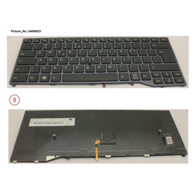 34068023 - KEYBOARD BLACK W/ TS US