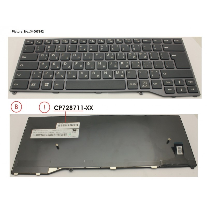 34067952 - KEYBOARD BLACK W/O TS GREECE