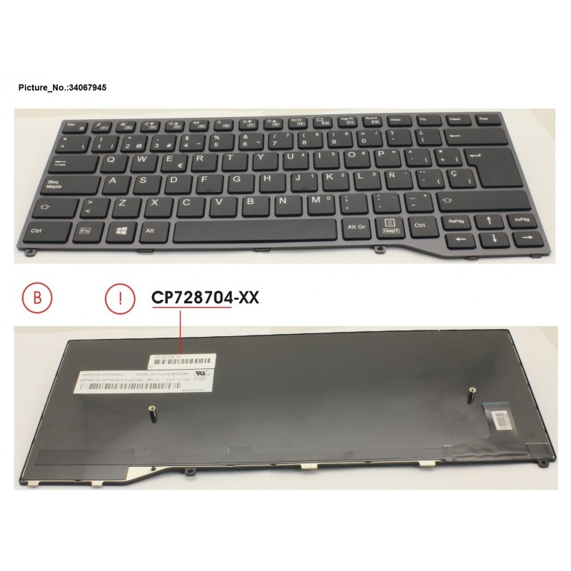 34067945 - KEYBOARD BLACK W/O TS SPAIN