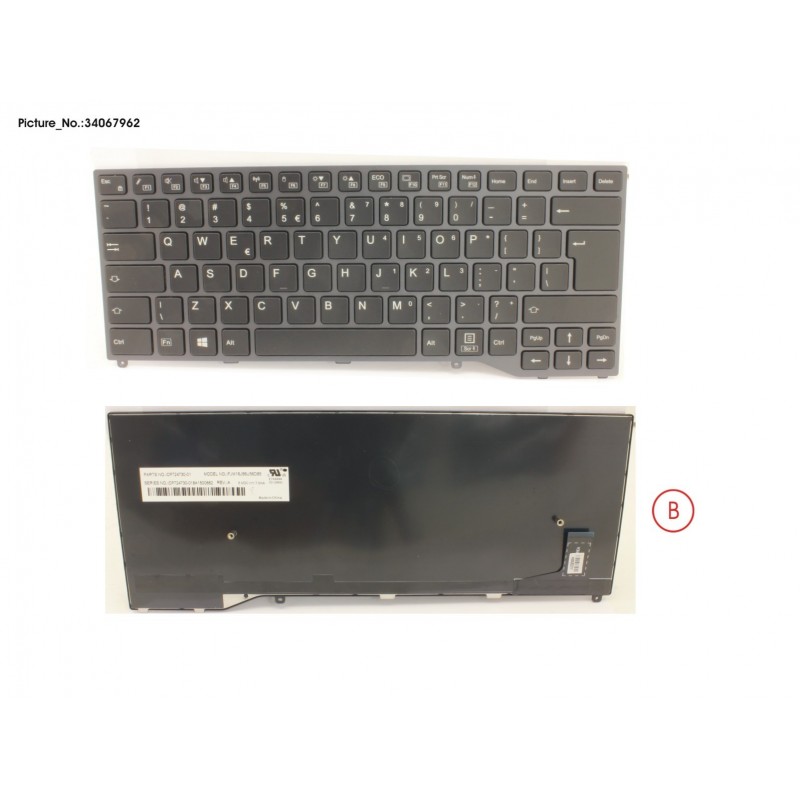 34067962 - KEYBOARD BLACK W/O TS US