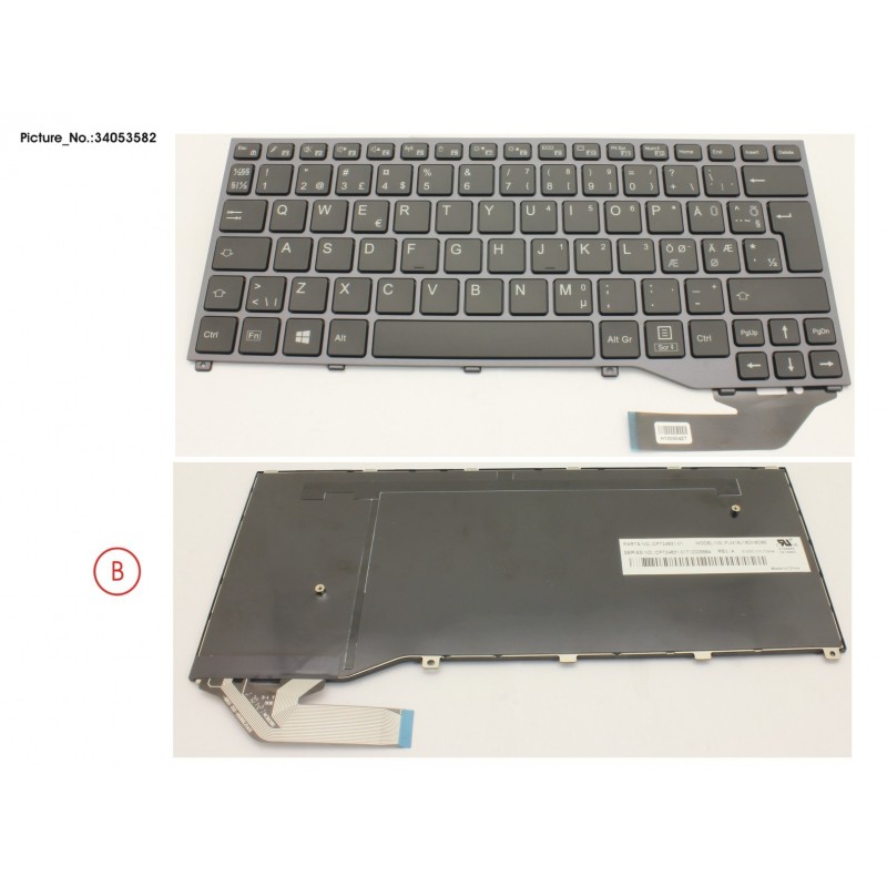 34053582 - KEYBOARD BLACK W/O TS NORDIC/EST