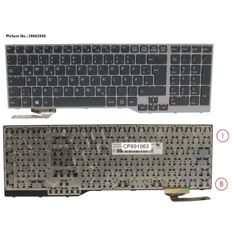 38042996 - KEYBOARD 10KEY ANTIB. GERMAN